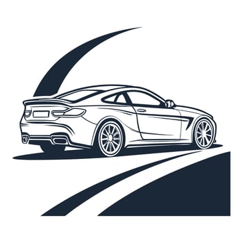 Car silhouette modern vector