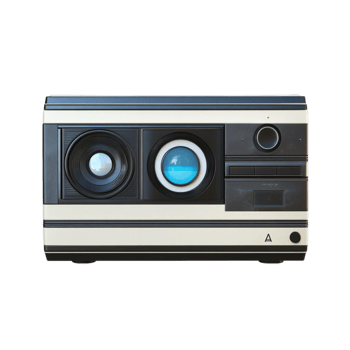 Antique Game Console with Black and Gold Accents on Transparent Background png