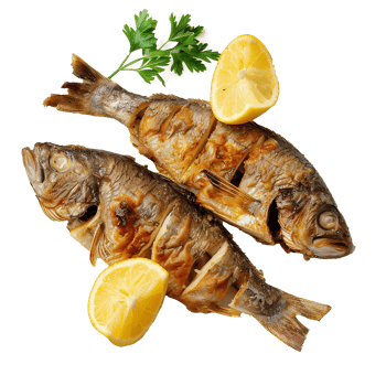 Roasted Fish Lemon Parsley Gourmet Meal Delicious Food png