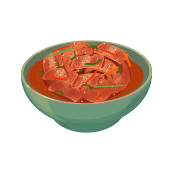 Illustration Logo Clipart Fresh Kimchi Geotjeori vector
