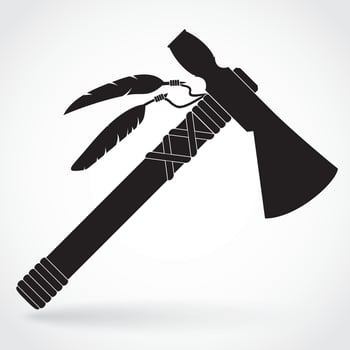 silhouette tomahawk axe illustration vector