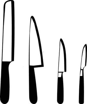 Knife icon set design on a white background vector