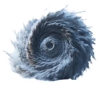 Massive swirling water vortex creating dramatic natural phenomenon in ocean waters isolated on transparent background. png