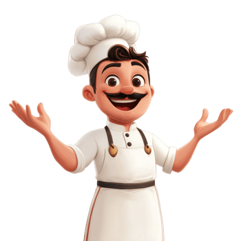 Happy Cartoon Chef Welcomes You To His Kitchen png