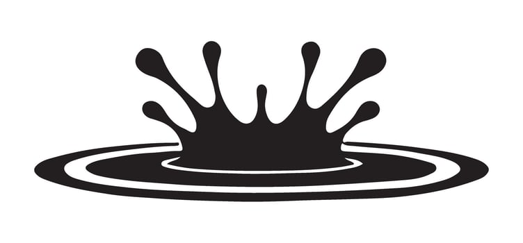 Water Drop Splash Silhouette Illustration vector