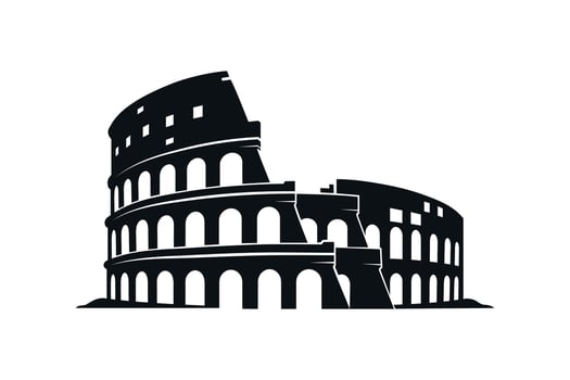 Minimalist Colosseum Silhouette vector