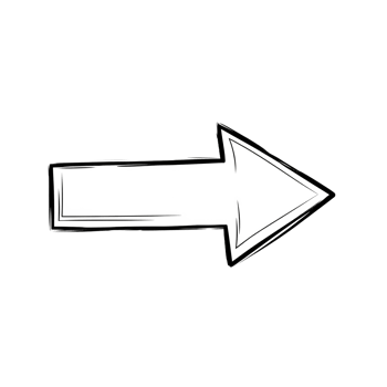 Inspired Black Direction Arrow with Distressed Texture, Graphic Design Element. png