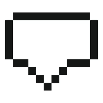 Pixelated speech bubble showing conversation and communication vector