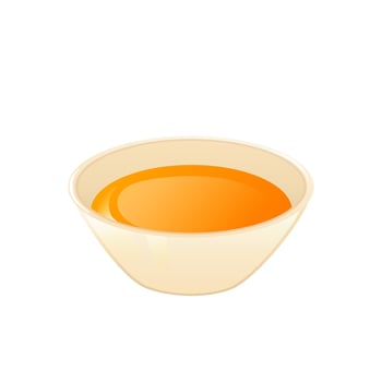 Mustard sauce in bowl in flat design. illustration isolated. vector