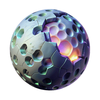 Shattered Sphere Render Abstract Background Image png