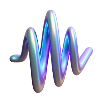 Iridescent Wave Abstract Illustration png