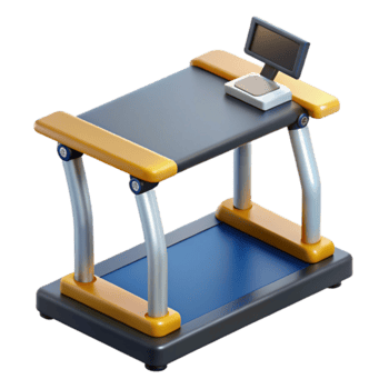3D Render of a Modern Treadmill Desk for Fitness and Work png