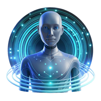 Futuristic Robot Child 3D Render, AI Technology Illustration, Digital Art Background png