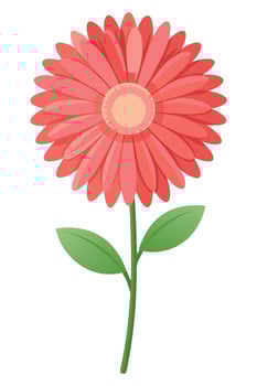 Vibrant Pink Gerbera Daisy Flower Blossom Bloom Spring Nature vector