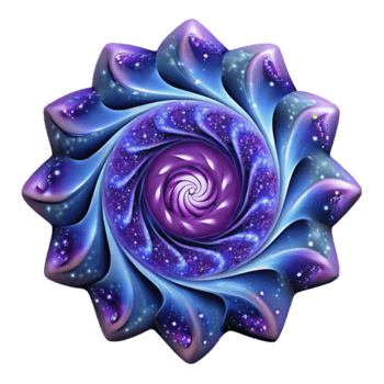 Cosmic Spiral Flower Illustration png