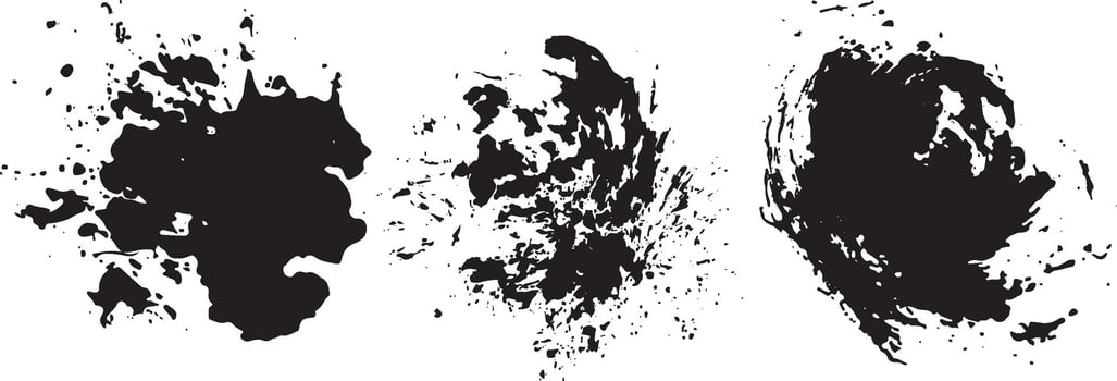 set of various black blots of various sizes and various shapes, for business ideas and various designs vector