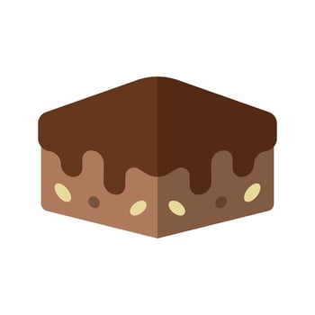 Brownies Icon showcases a comforting and cozy style, ideal for coffee shops or cafes with a focus on desserts. vector
