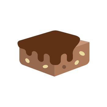 Brownies Icon offers a fun and artistic graphic, perfect for creative dessert festivals or pop-up shops. vector