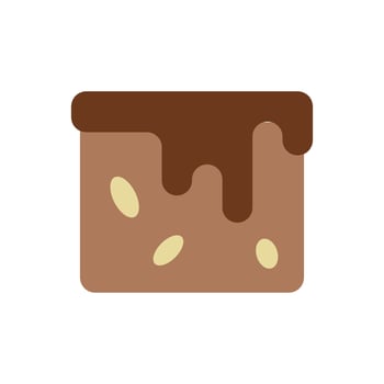 Brownies Icon features a retro-inspired design, perfect for evoking nostalgia in dessert lovers and vintage-themed eateries. vector