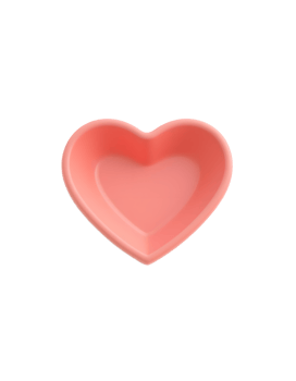 Lovely Coral Heart Shaped Dish for Valentine's Day png
