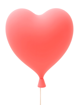 Pink Heart Balloon Romantic Decoration for Valentine's Day png