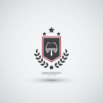 Simple campus icon collage logo and university education logo design template vector