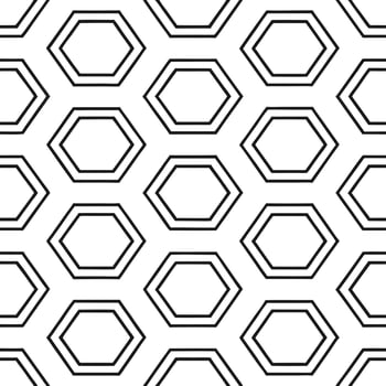 Retro hexagon design seamless pattern nostalgic isolated white background suitable for vintage branding apparel interior styling vector