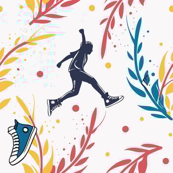 Dynamic youthful action amidst colorful paint splashes urban setting graphic art playful atmosphere artistic perspective vector