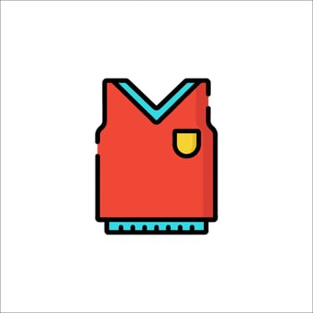 A red vest icon on a white background vector