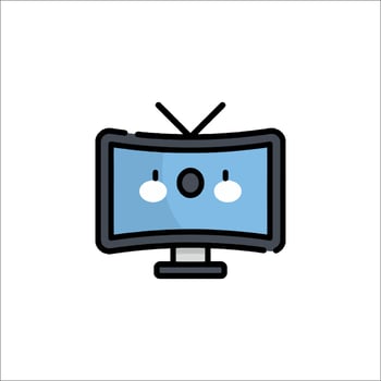 Tv icon illustration vector
