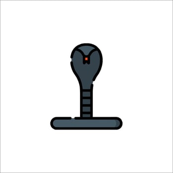 A snake is sitting on a pedestal vector