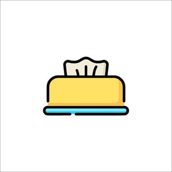 A yellow cake with a white top on top vector