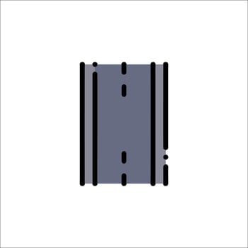 A road with two lanes on it vector