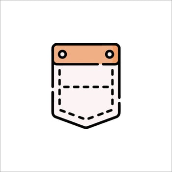 Pocket icon, line icon, illustration vector