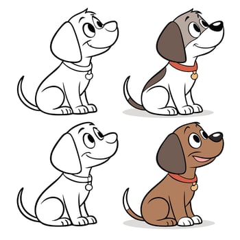 A cute little dog taking a bubble bath vector