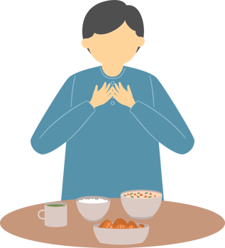 illustration a man iftar alone png