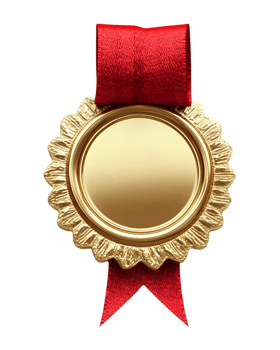Gold Medal with Red Ribbon Award, Achievement, and Celebration png