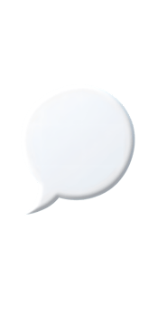 Simple White 3D Speech Bubble for Communication Design png
