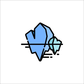 Iceberg icon illustration vector