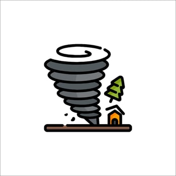 Tornado icon illustration vector