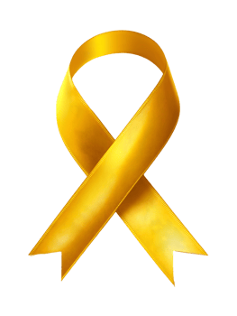 Golden Ribbon of Hope and Support png