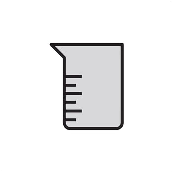 A test tube icon on a white background vector