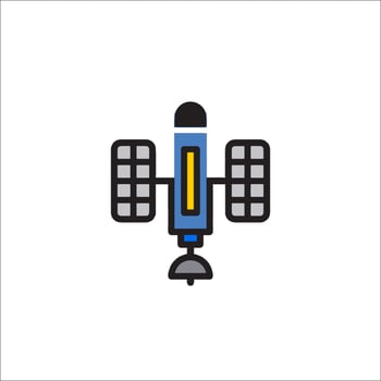 Space shuttle icon illustration vector