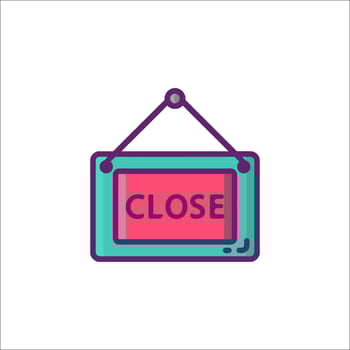Close sign icon illustration vector