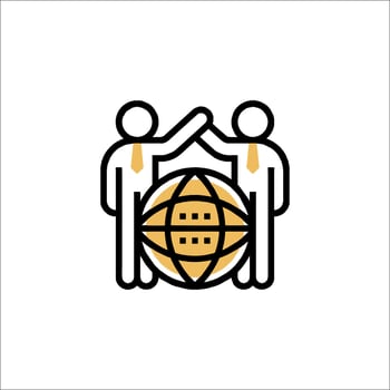 Business partnership icon illustration vector