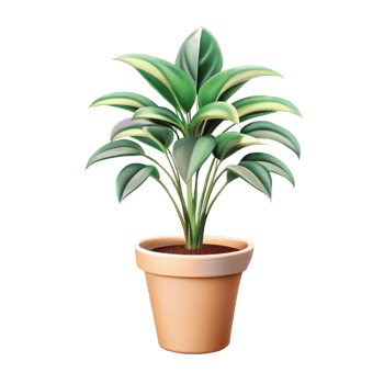 Realistic succulent illustration with soft details png