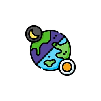 Planet earth icon illustration vector
