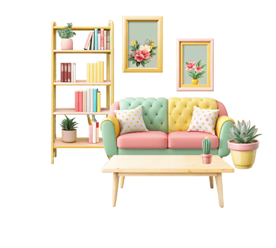 Comfortable and elegant living room design png