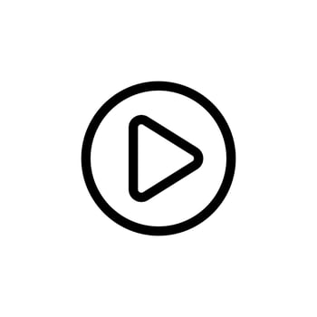 circle line play button vector