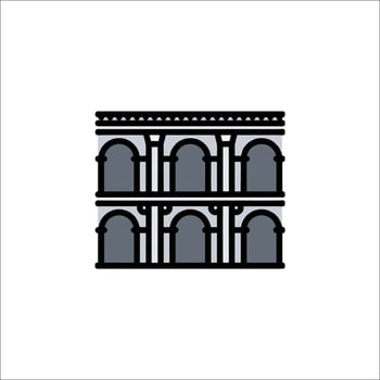 An icon of a building with arches vector